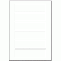 599 - Label Size 155mm x 40mm - 6 labels per sheet