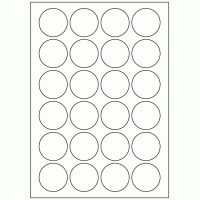 666 - Label Size 43mm Dia - 24 labels per sheet