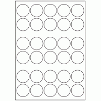 667 - Label Size 38mm Dia - 30 labels per sheet