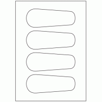 955 - Bottle Label Size 145mm x 55mm - 4 labels per sheet