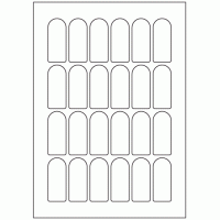 969 - Dome Label Size 60mm x 25mm - 24 labels per sheet